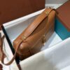Extra L27 leather crossbody bag in brown- Loro Piana |