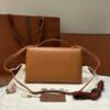 Extra L27 leather crossbody bag in brown- Loro Piana |
