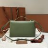Extra L27 leather crossbody bag in green- Loro Piana |