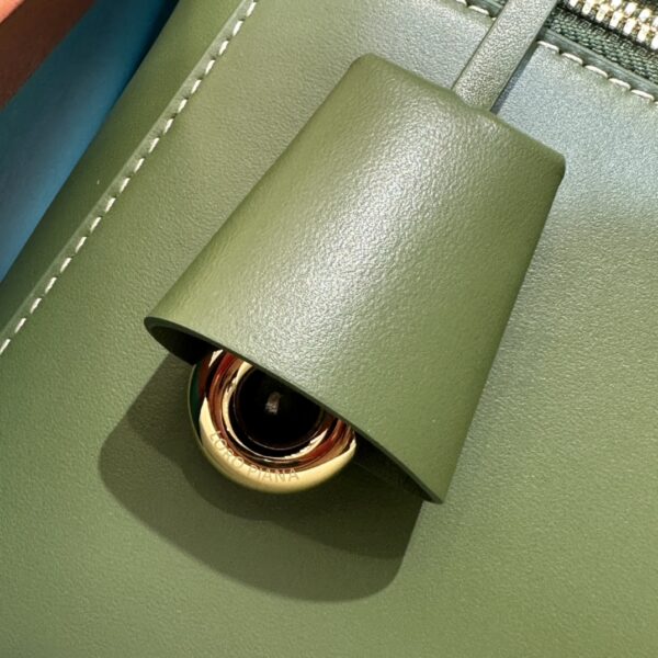 Extra L27 leather crossbody bag in green- Loro Piana |