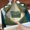 Extra L27 leather crossbody bag in green- Loro Piana |