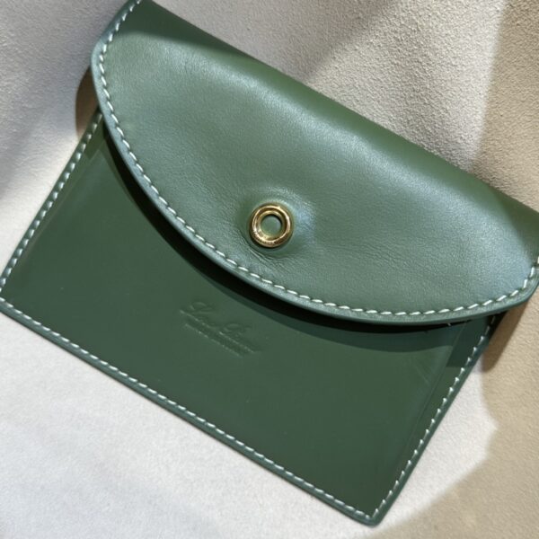 Extra L27 leather crossbody bag in green- Loro Piana |