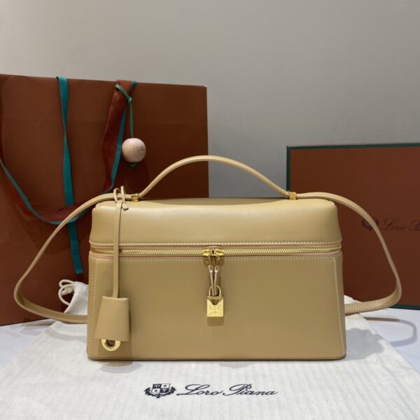 Extra L27 leather crossbody bag in brown - Loro Piana |