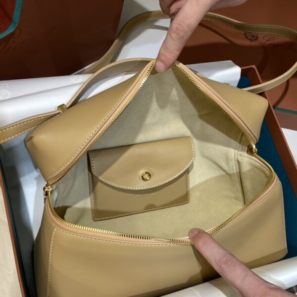 Extra L27 leather crossbody bag in brown - Loro Piana |