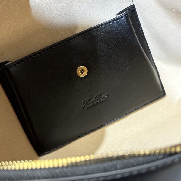 Extra L27 leather crossbody bag in black - Loro Piana |