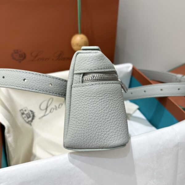 Extra pocket leather mini bag Loro Piana Blue in Leather -