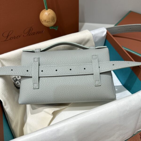 Extra pocket leather mini bag Loro Piana Blue in Leather -