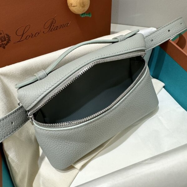 Extra pocket leather mini bag Loro Piana Blue in Leather -