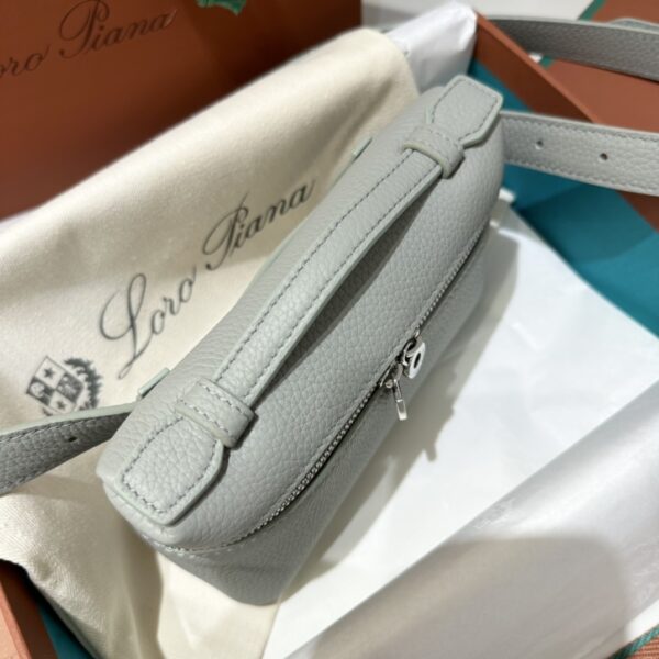 Extra pocket leather mini bag Loro Piana Blue in Leather -