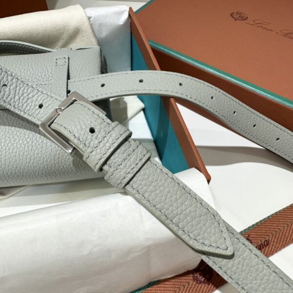 Extra pocket leather mini bag Loro Piana Blue in Leather -