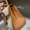 Delvaux Natural/Tan Calf Trim Canvas Brillant PM Bag ○