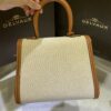 Delvaux Natural/Tan Calf Trim Canvas Brillant PM Bag ○