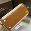 Delvaux Natural/Tan Calf Trim Canvas Brillant PM Bag ○