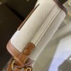 DELVAUX Linen Canvas Supple Calfskin Mini Pin Daily Surpiqu