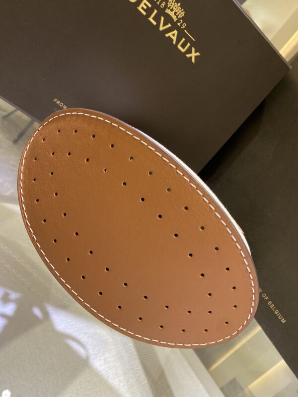 DELVAUX Linen Canvas Supple Calfskin Mini Pin Daily Surpiqu