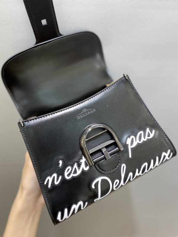 Brillant leather tote Delvaux Black in Leather