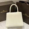 Delvaux Brillant MM Leather Handbag White Pony-style calfskin r