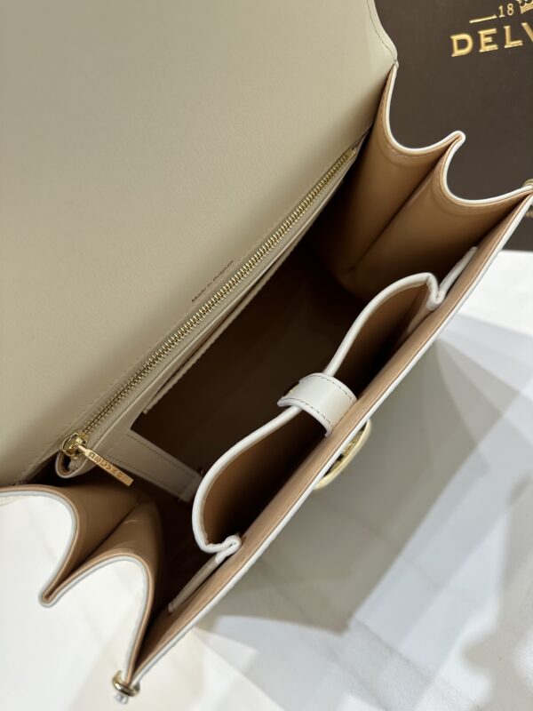 Delvaux Brillant MM Leather Handbag White Pony-style calfskin r