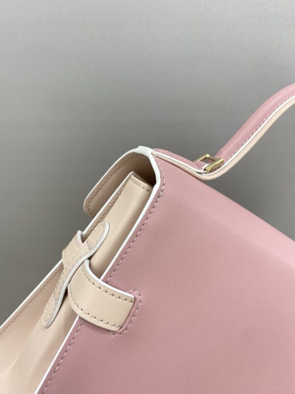 DELVAUX Calfskin MM Tempete Satchel PINK