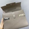 DELVAUX Calfskin MM Tempete Satchel BROWN GRAY