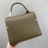 DELVAUX Calfskin MM Tempete Satchel BROWN GRAY
