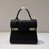 DELVAUX Calfskin MM Tempete Satchel BLACK