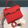DELVAUX Calfskin MM Tempete Satchel  RED