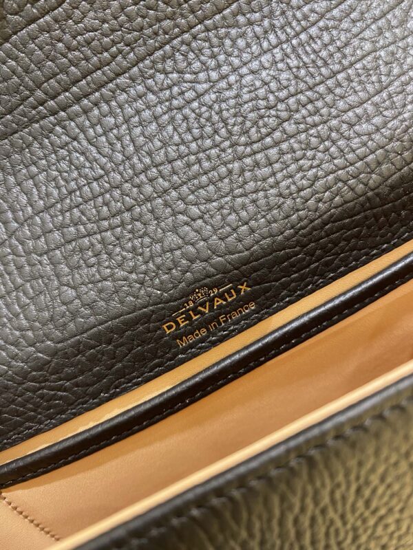 DELVAUX Calfskin MM Tempete Satchel  BLACK