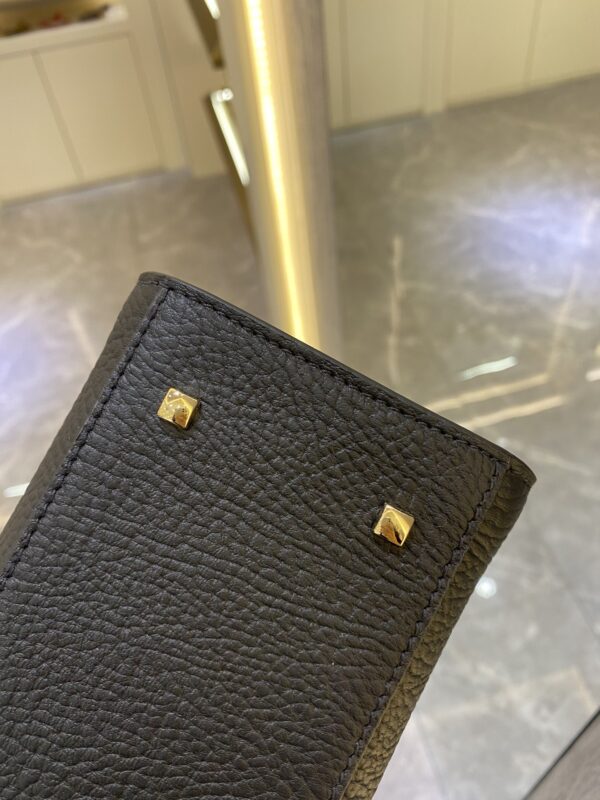 DELVAUX Calfskin MM Tempete Satchel  BLACK