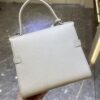 DELVAUX Calfskin MM Tempete Satchel White 1429482 |