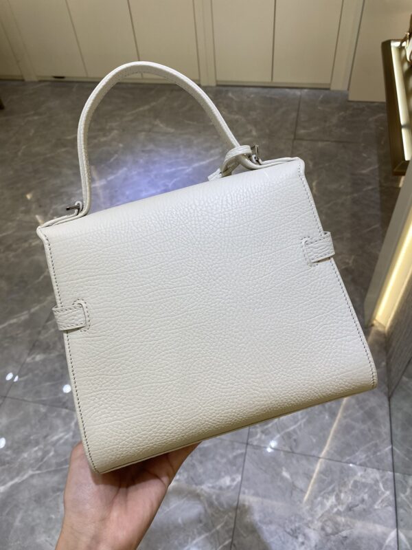 DELVAUX Calfskin MM Tempete Satchel White 1429482 |