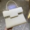 DELVAUX Calfskin MM Tempete Satchel White 1429482 |
