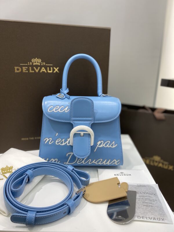 Brillant leather handbag Delvaux BLUE  in Leather -