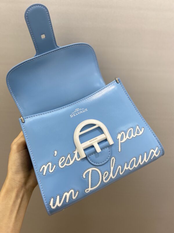 Brillant leather handbag Delvaux BLUE  in Leather -