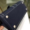 Delvaux Brillant Mini Surpiqué 'Ivory' BLUE NAVY