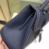 Delvaux Brillant Mini Surpiqué 'Ivory' BLUE NAVY