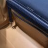 Delvaux Brillant Mini Surpiqué 'Ivory' BLUE NAVY
