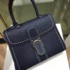 Delvaux Brillant Mini Surpiqué 'Ivory' BLUE NAVY