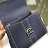 Delvaux Brillant Mini Surpiqué 'Ivory' BLUE NAVY