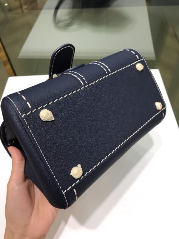 Brillant leather handbag Delvaux BLUE NAVY in Leather -