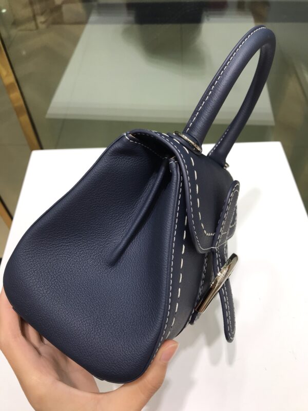 Brillant leather handbag Delvaux BLUE NAVY in Leather -