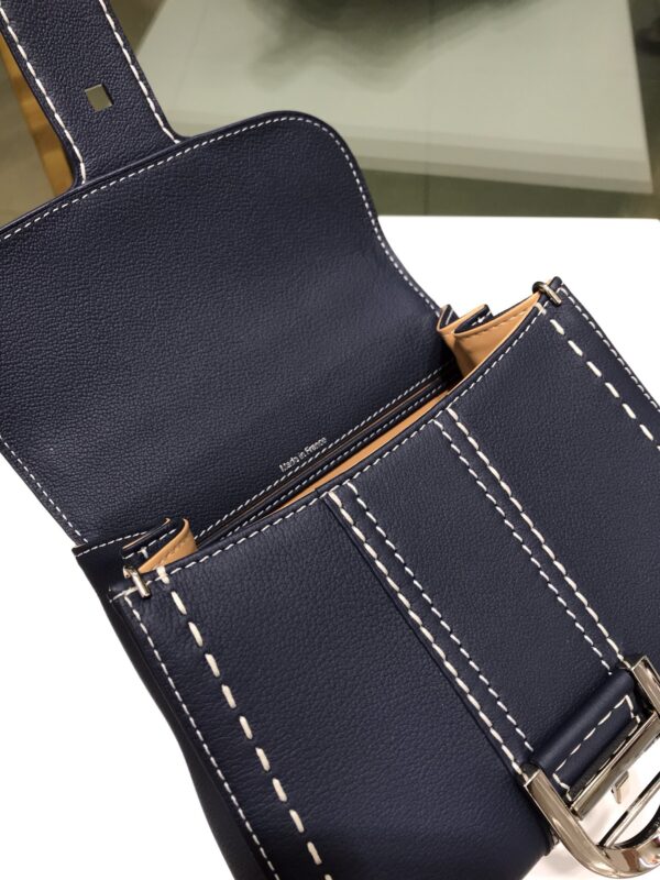Brillant leather handbag Delvaux BLUE NAVY in Leather -