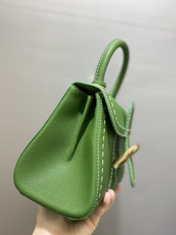 DELVAUX Grained Rodeo Calfskin Surpique Mini Brillant BAG GREEN