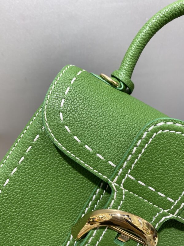 DELVAUX Grained Rodeo Calfskin Surpique Mini Brillant BAG GREEN