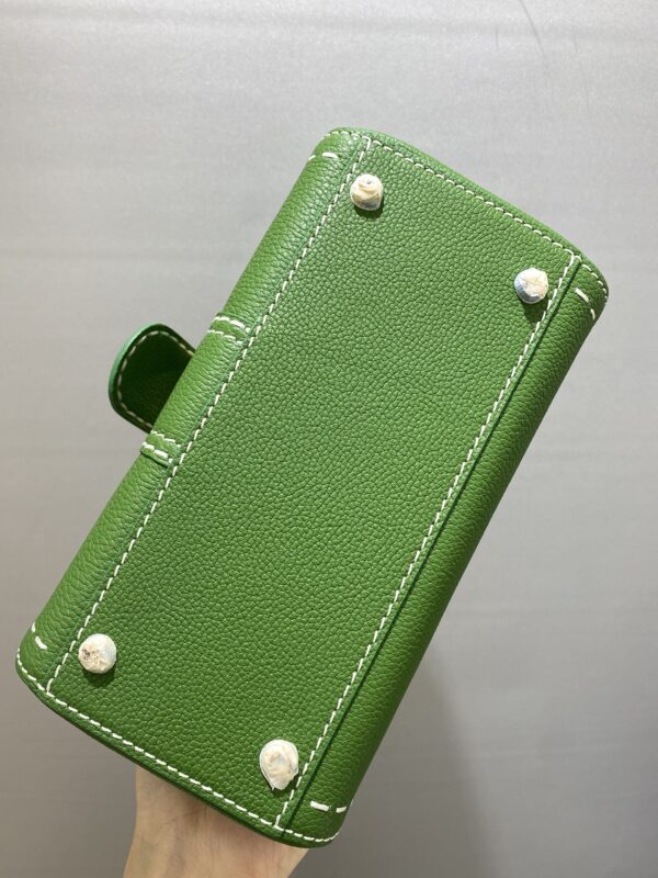 DELVAUX Grained Rodeo Calfskin Surpique Mini Brillant BAG GREEN