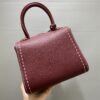 Delvaux Brillant Togo Leather Plum Red Bag