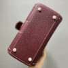 Delvaux Brillant Togo Leather Plum Red Bag