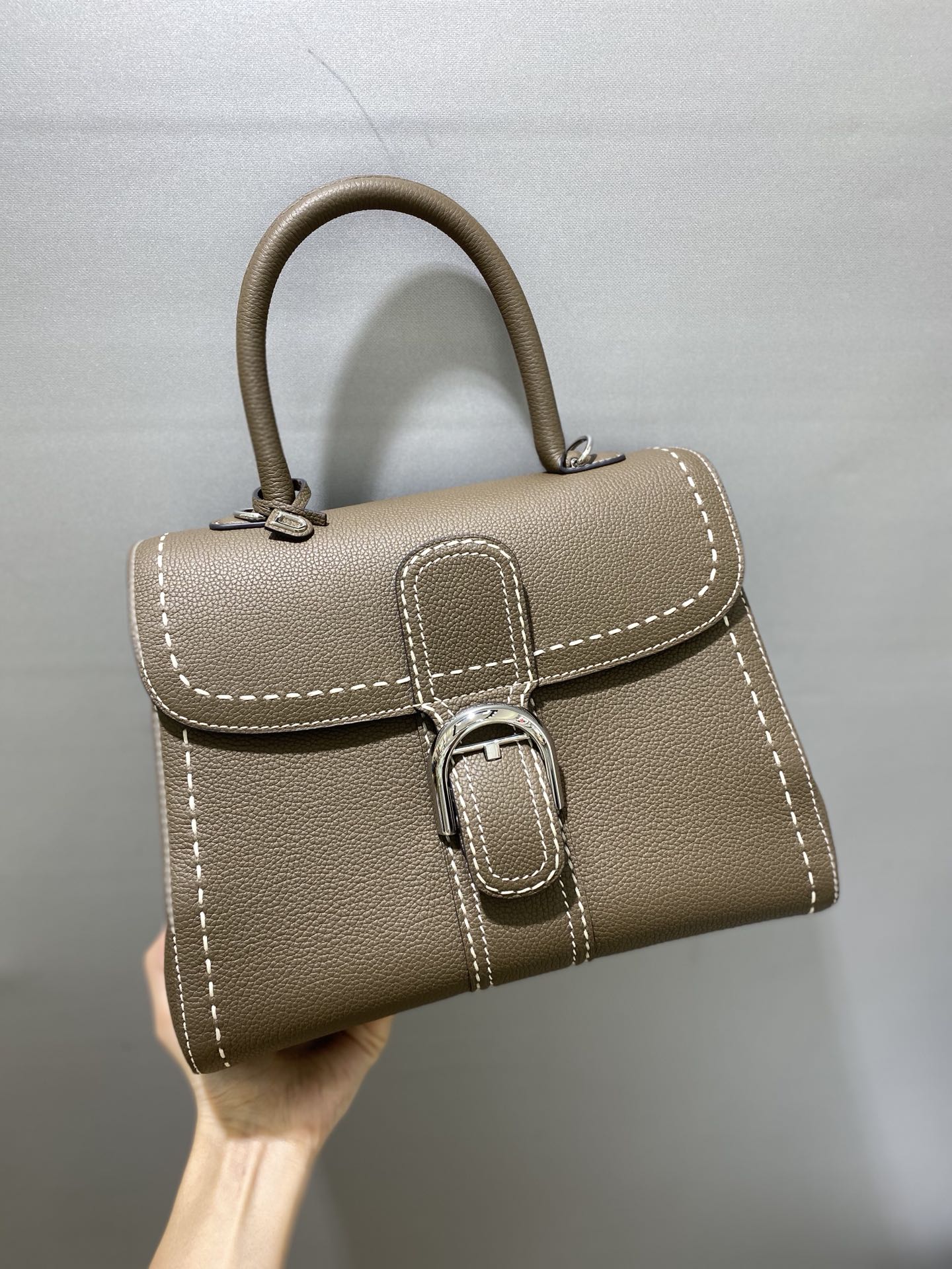 DELVAUX Grained Rodeo Calfskin Surpique Mini Brillant