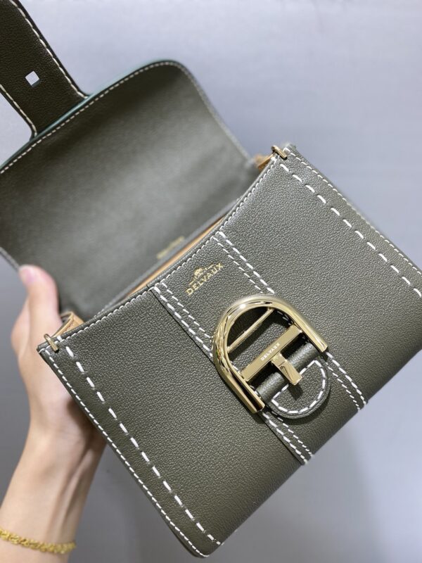 DELVAUX Grained Rodeo Calfskin Surpique Mini Brillant