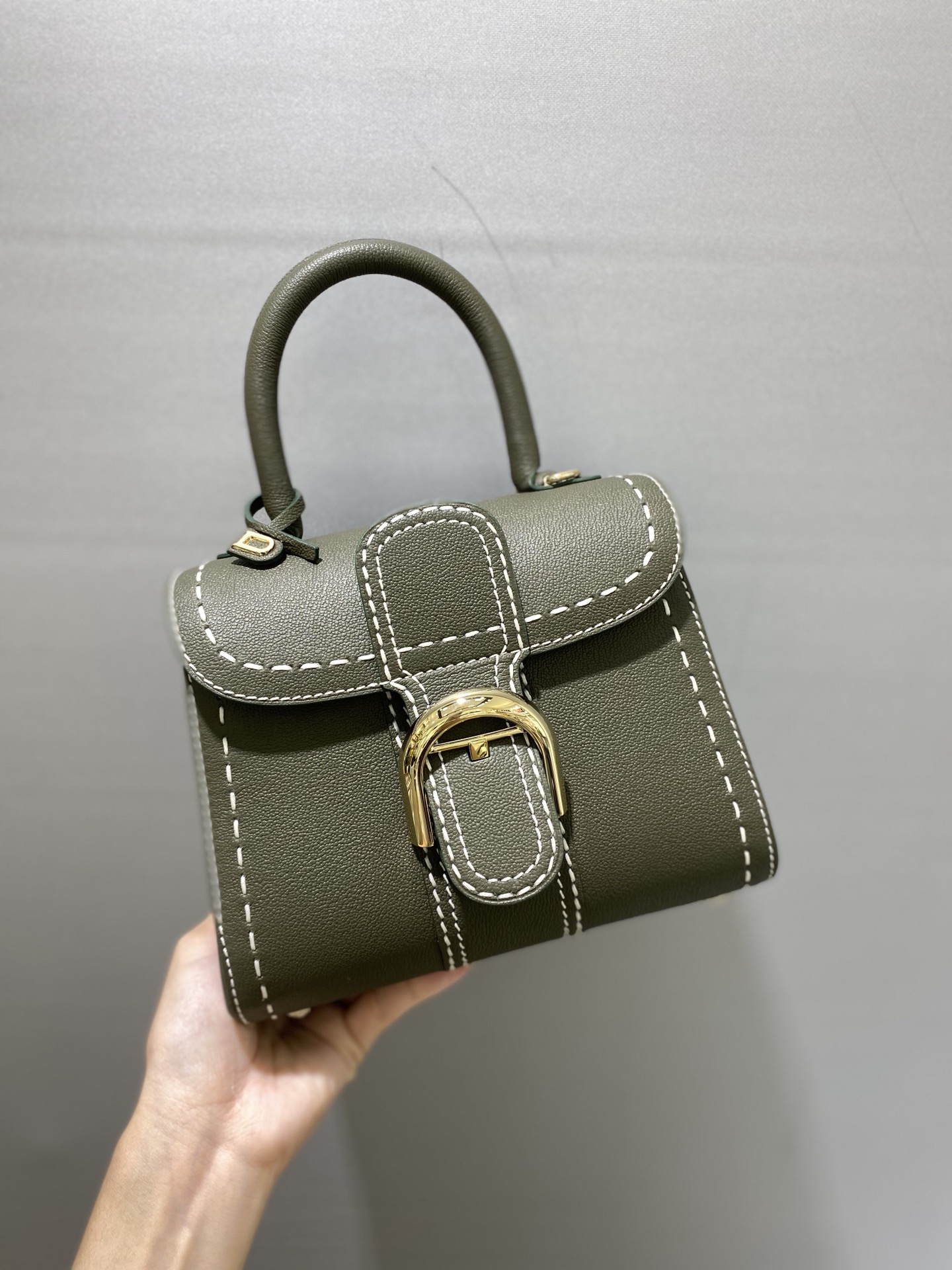 DELVAUX Grained Rodeo Calfskin Surpique Mini Brillant